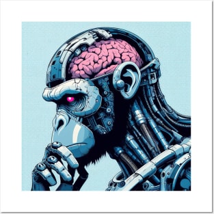 Cyborg Monkey Posters and Art